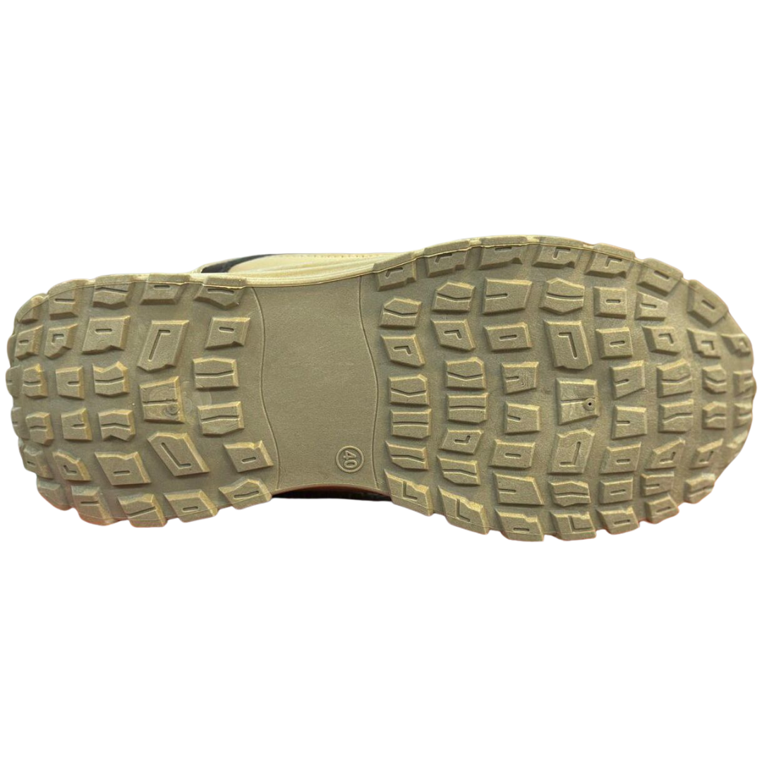 Beige & black instant style sneakers for women