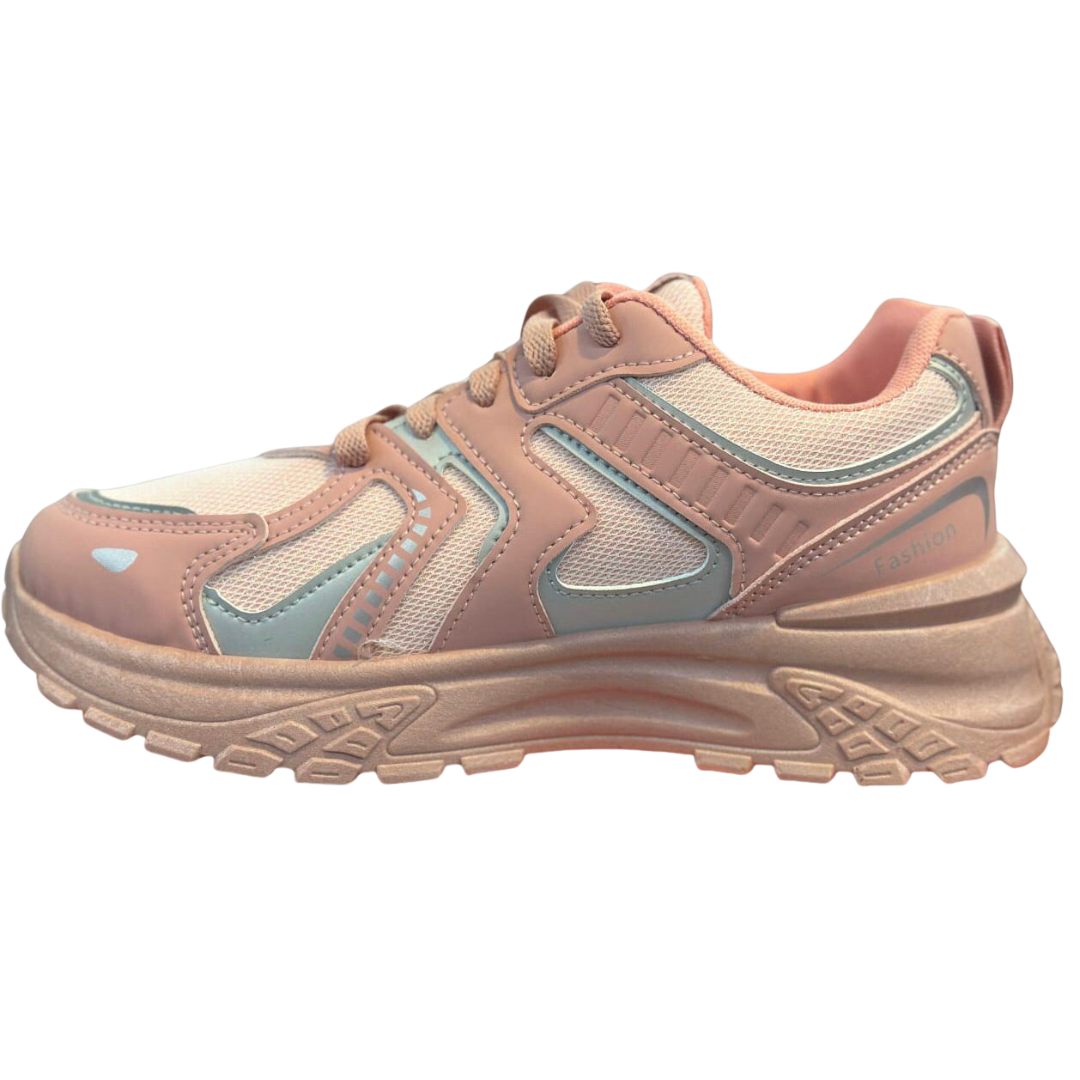 Pink & white instant style sneakers for women