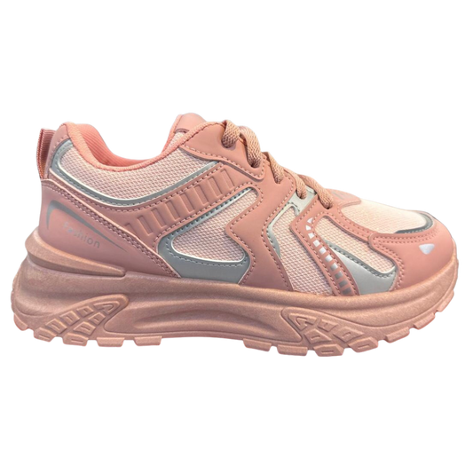 Pink & white instant style sneakers for women