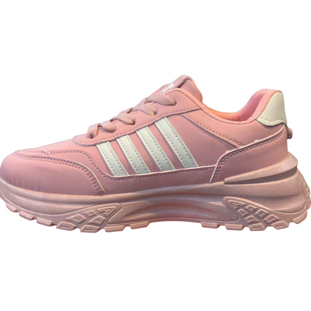 Pink & white instant style sneakers for women