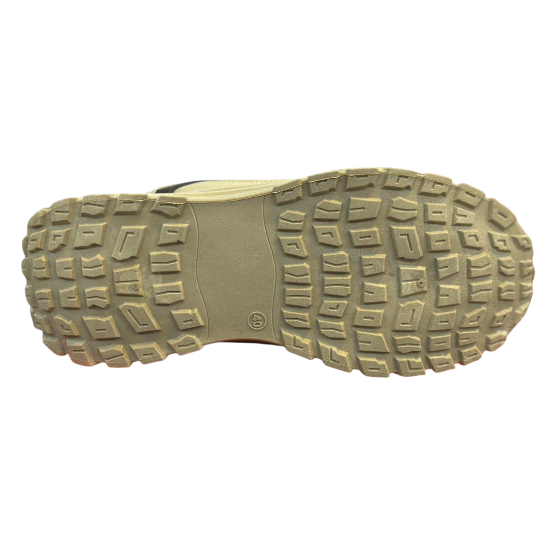 Beige & black instant style sneakers for women