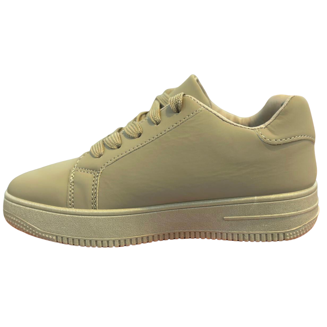 Beige casual sneakers for women